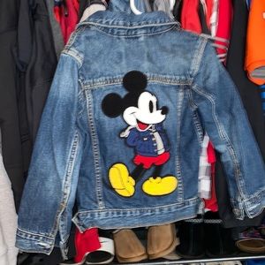 Boys gap Mickey Mouse jean jacket size 4